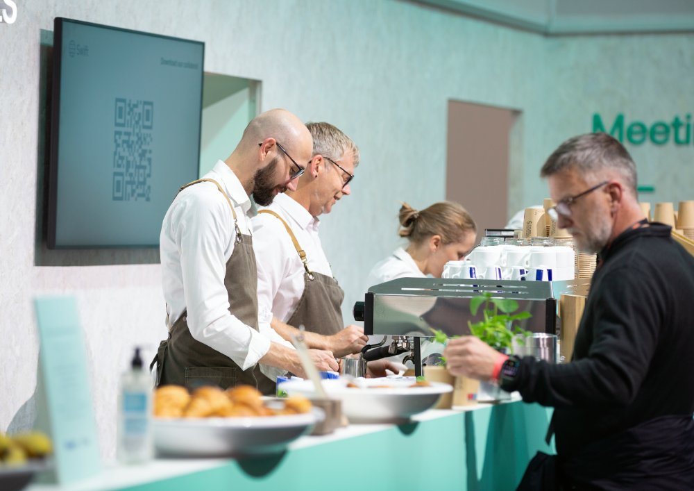 Barista service op beurs in Rai